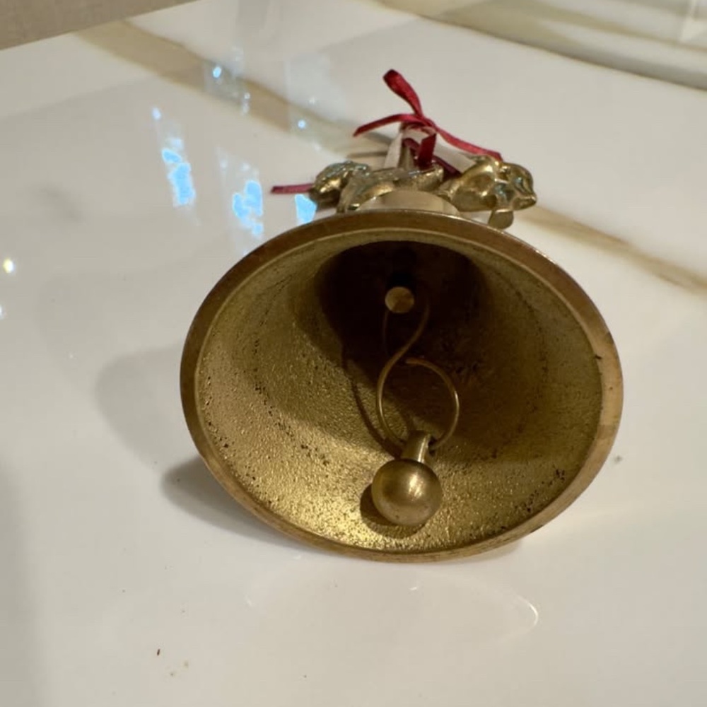 Brass Bell Carousel Merry Go Round Horse Vintage Ringer Horse Metal 5.75 inch - Picture 3 of 3